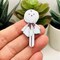 1, 4 or 20 Pieces: Halloween Ghost Lollipop Pendant - Double Sided